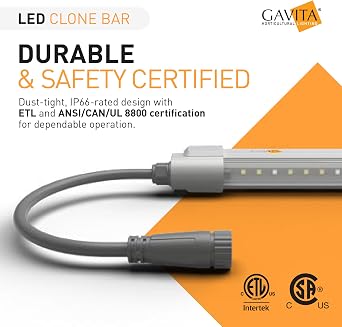 Gavita LED Clone Bar (2-Pack) - 18W 9000K Full Spectrum Grow Lights for Seedlings, Cloning & Propagation | Energy Efficient, Daisy Chainable, IP66 Waterproof, 120-277V