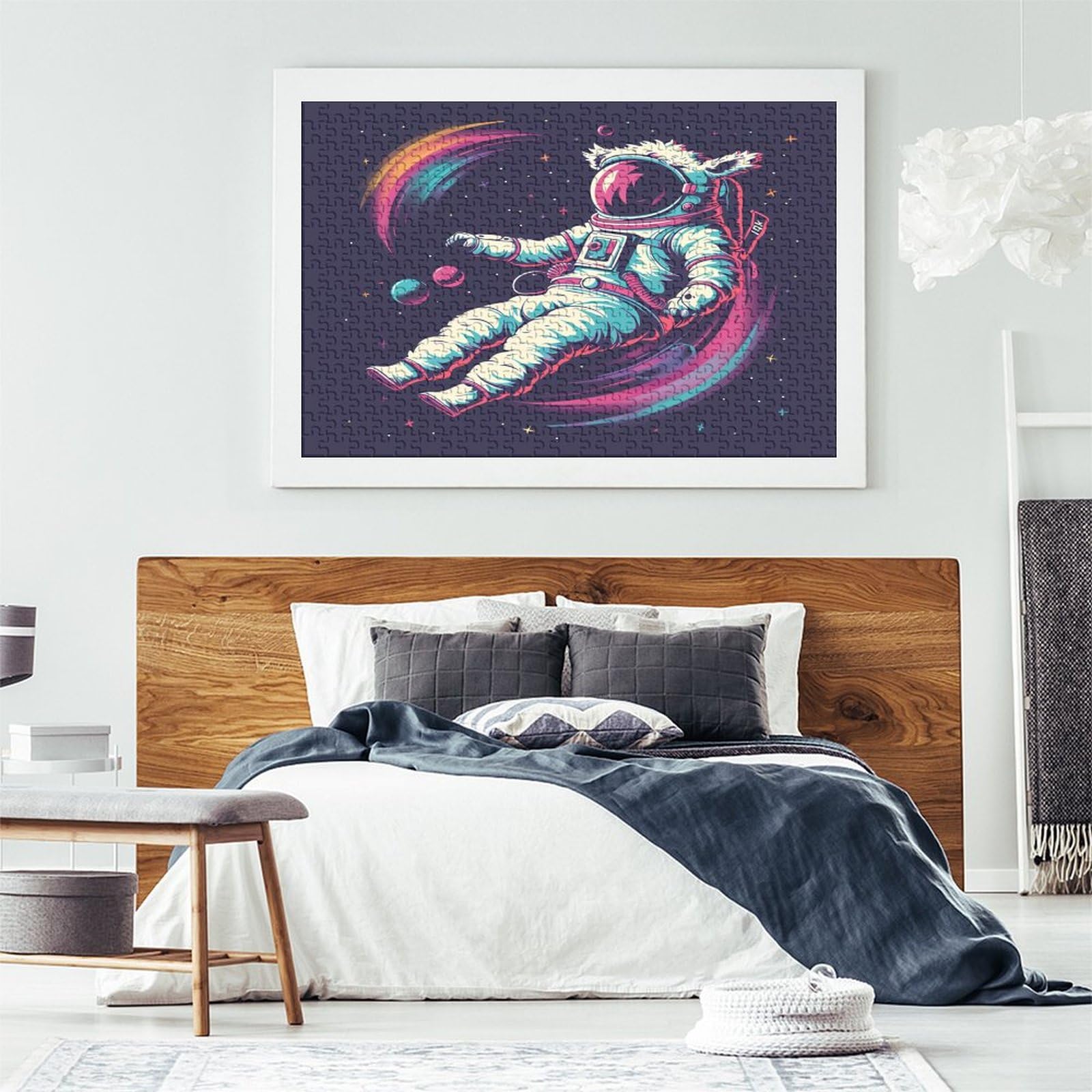 Astronaut Puzzle 1000 sztuk Puzzle Dla Dorosłych Drewniane Puzzle Gra Edukacyjna Dla Dorosłych Wyzwanie Zabawka Prezent Dla Wszystkich Kobiet I Mężczyzn 1000 sztuk (75 x 50 cm)