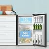 Comfee RCD115DK2 Fridge with freezer compartment/80L table fridge/with 12L freezer compartment/ -18 °C to -8 °C/ 4 star freezer rating/ 137 kWh/year/adjustable temperature control/black [energy class E]