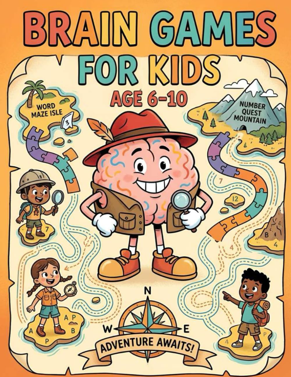 Brain Games For Kids Age 6-10: 18 Different Game Types | 115+ Activities | Hours of Entertainment | Perfect for Ages 6-10