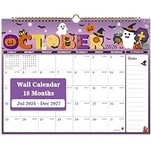 2026-2027 Wall Calendar, 18 Month, July 2026-Dec 2027, 14.8"x11.5"