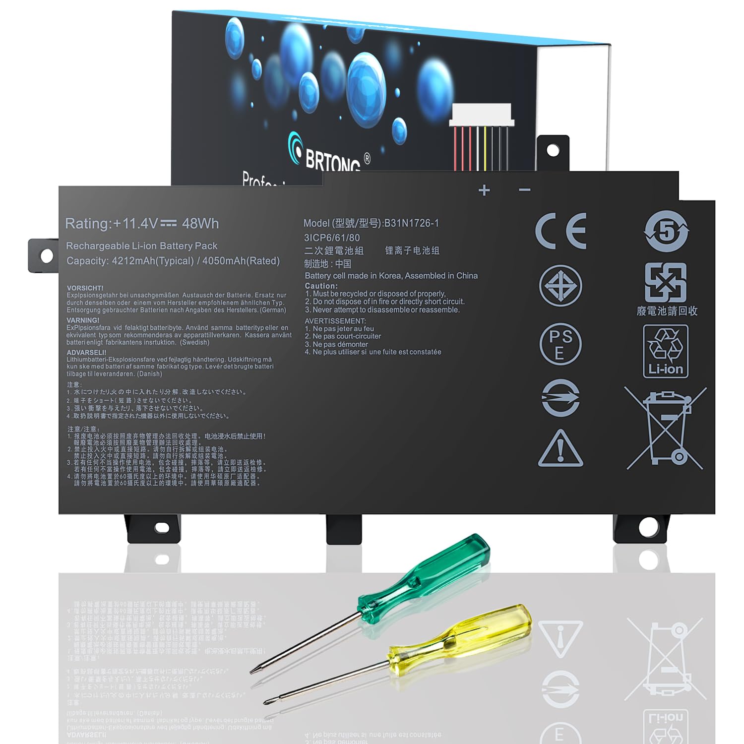 B31N1726 - Batería de Repuesto para ASUS FX80 FX86 TUF FX505GT FX505GM FX505GE FX505GD FX505DT FX505DV FX505DY FX505