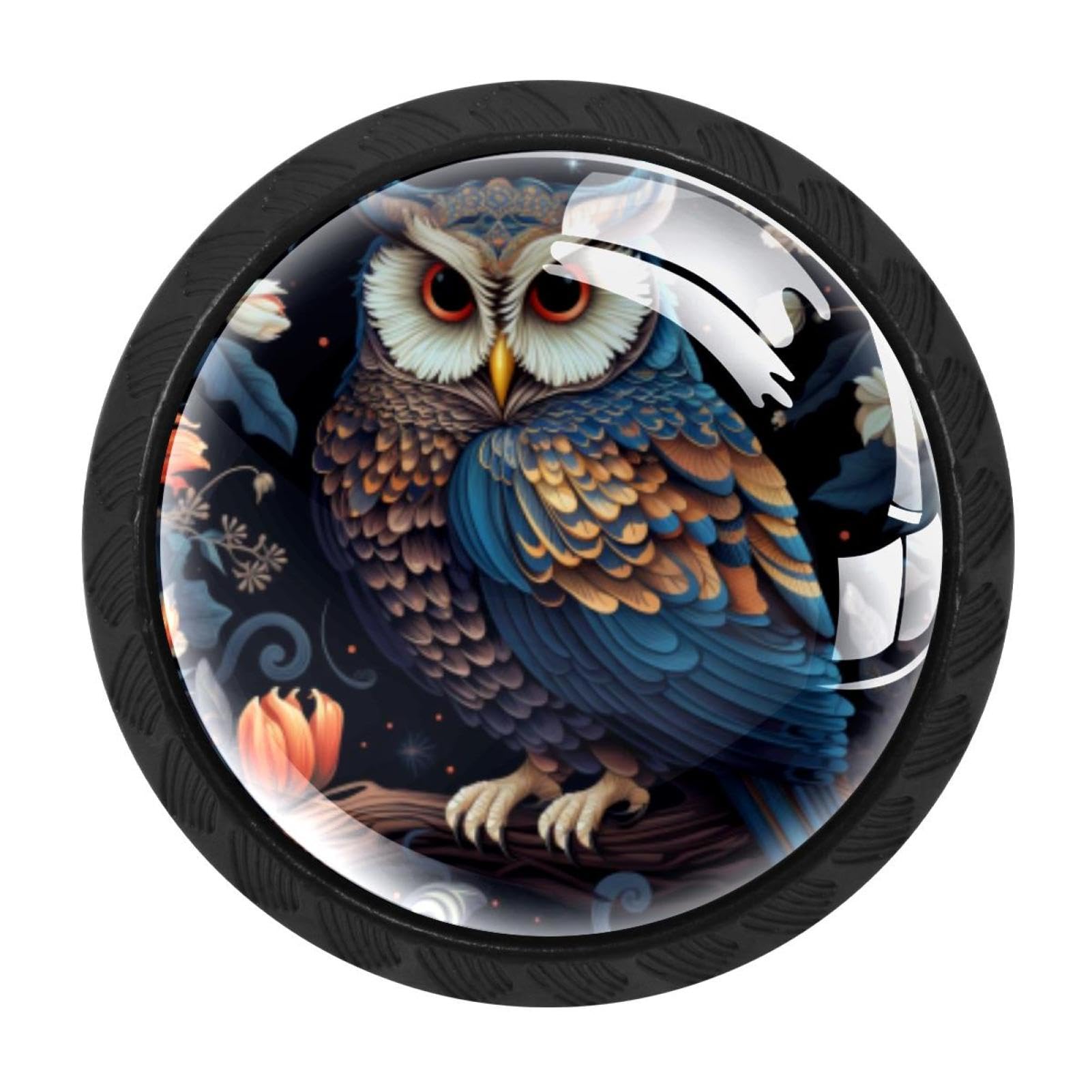 Chenzzzz Multicolored 20 4 Pack Owl Kitchen Cabinet Knobs Drawer Knobs Door Dresser Handles For Personalized Gifts Great For Any Occasion