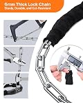 Sportneer Bike Lock: Heavy Duty 5-Digit Resettable Combination Bicycle Lock, High Security Anti-Theft Bike Chain Lock for Road, Mountain, Electric & Folding Bikes