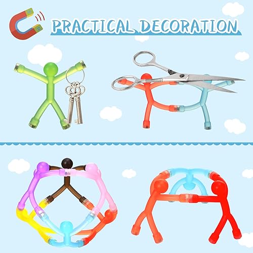 Miniatura 7 de 30 piezas de juguetes magnéticos humanoides coloridos para adultos, aficiones, manualidades, ciencia, lindos imanes de nevera, hombres, imanes para