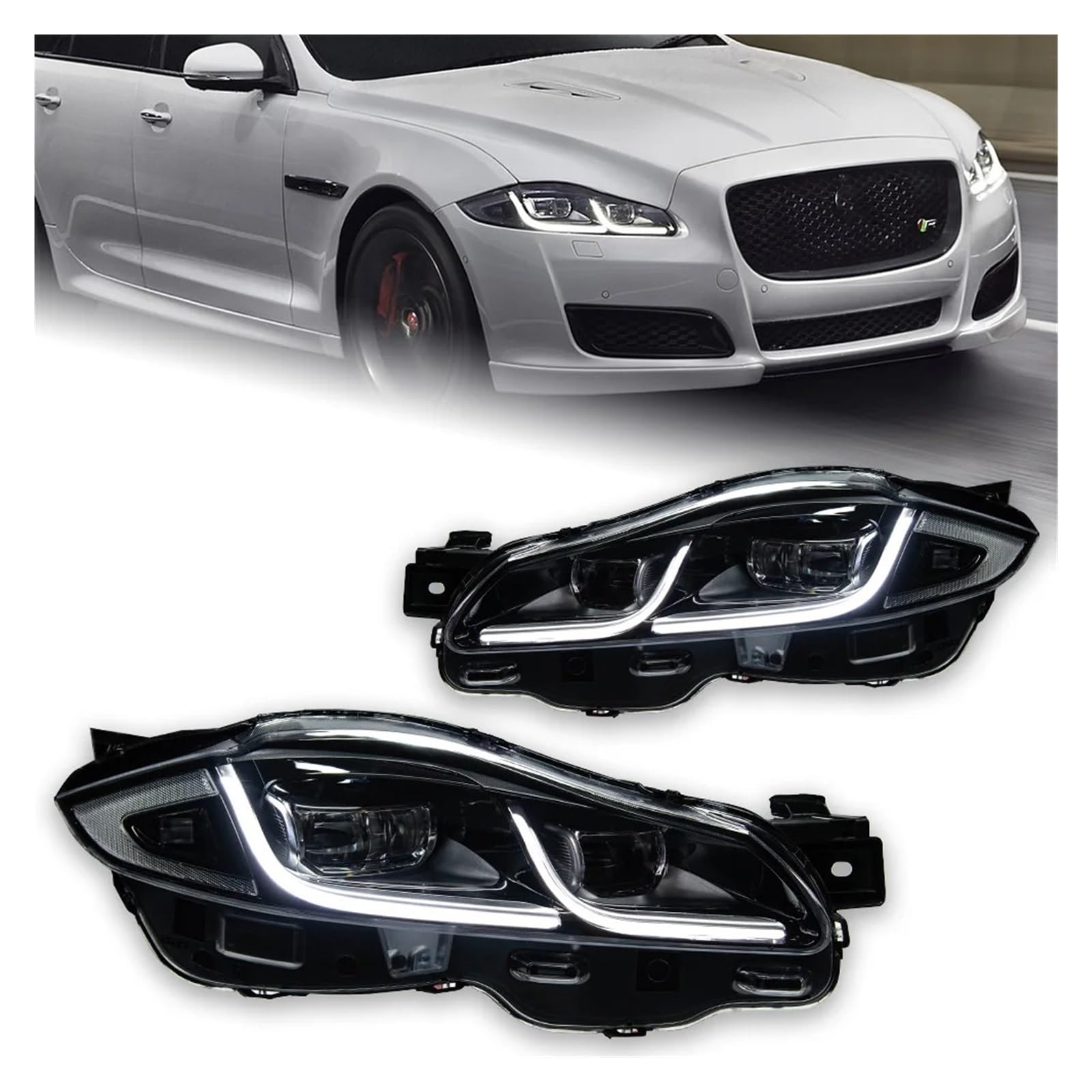 Car Styling Head Lamp Compatible For Jaguar XJL Headlights 2011-2019 XF XE Headlight LED DRL Signal Lamp Automotive