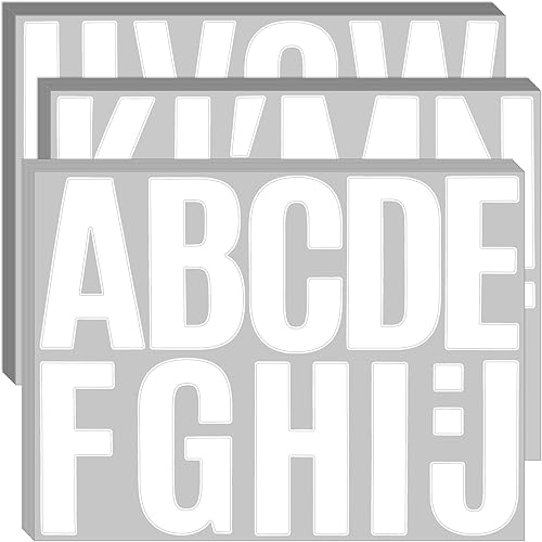 Miniatura 9 de Bemeol 30 hojas de calcomanías de letras del alfabeto de 4 pulgadas, calcomanías autoadhesivas para decoración del hogar en el aula (rosa)