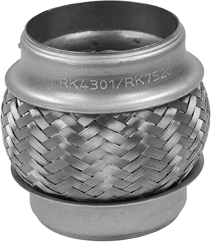 RP Remarkable Power, Universal 3 pulgadas de acero inoxidable resistente tubo flexible de escape 8 "OL 2 Pack RK7522