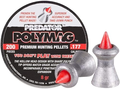 Predator International Polymag .177cal Airgun Pellets, 200ct