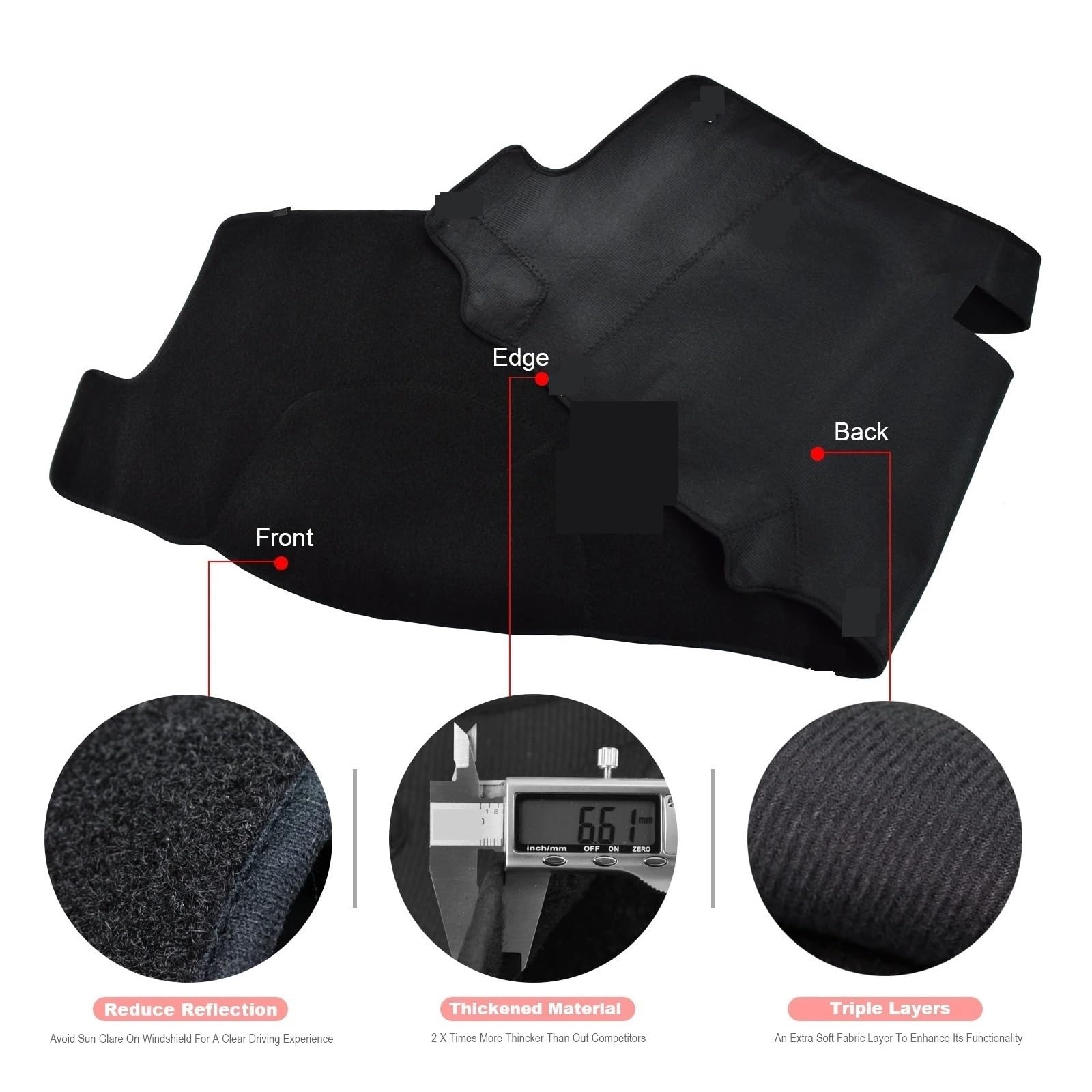 Armaturenbrett-Abdeckmatte Für Chevrolet Für Silverado 1500 2500 3500 2014-2018 Dash Mat Dashmat Dashboard Abdeckung Sonnenschutz Bord Teppich