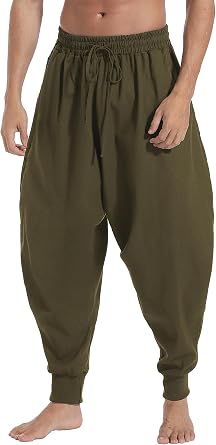 Mens Harem Pants Loose Drop Crotch Aladdin Hippie Pants