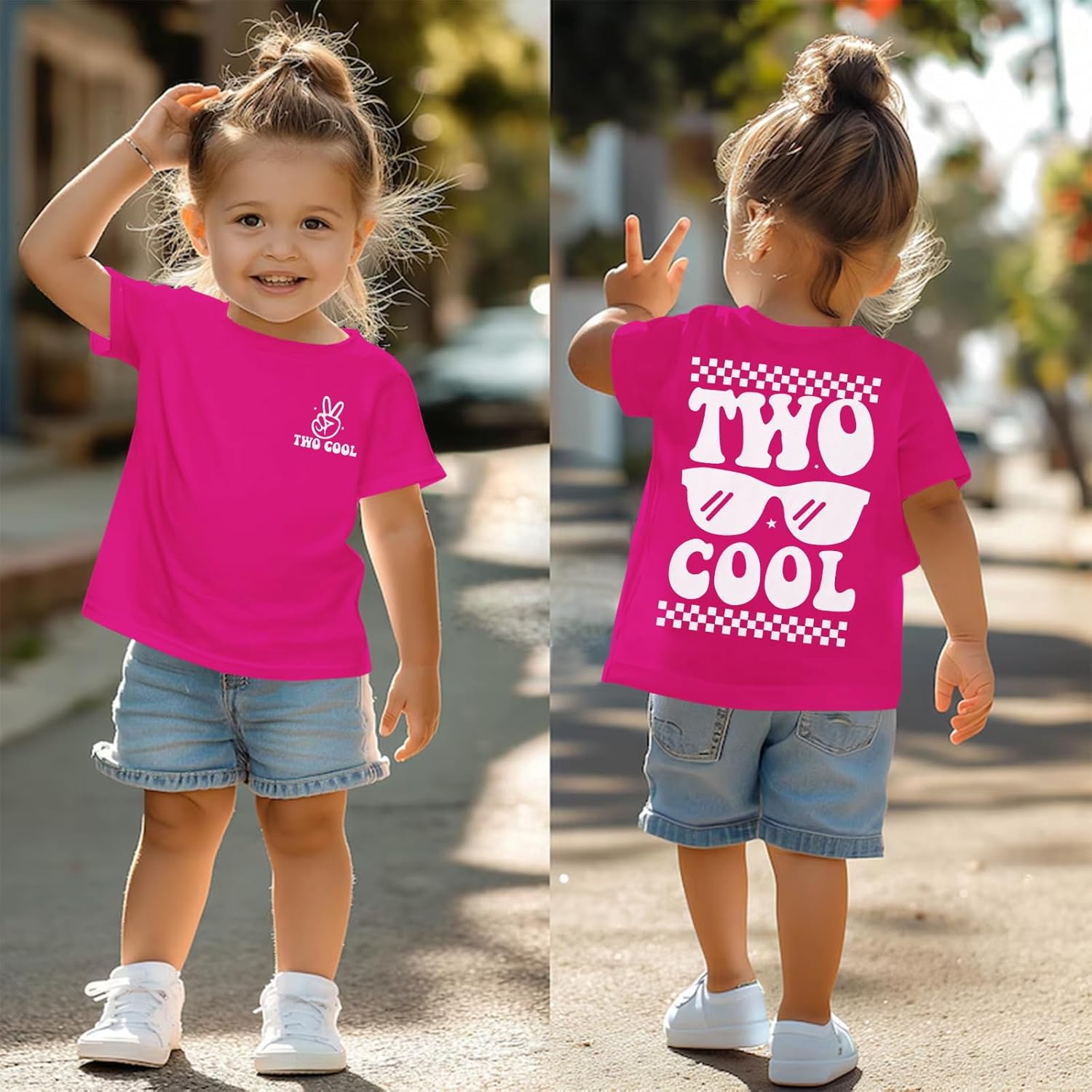 2nd Birthday Shirt Girl Two Cool 2 Year Old Outfit Girl Second Birthday Tshirt Bday Party Gift Short Sleeve Tee Top - Image 4