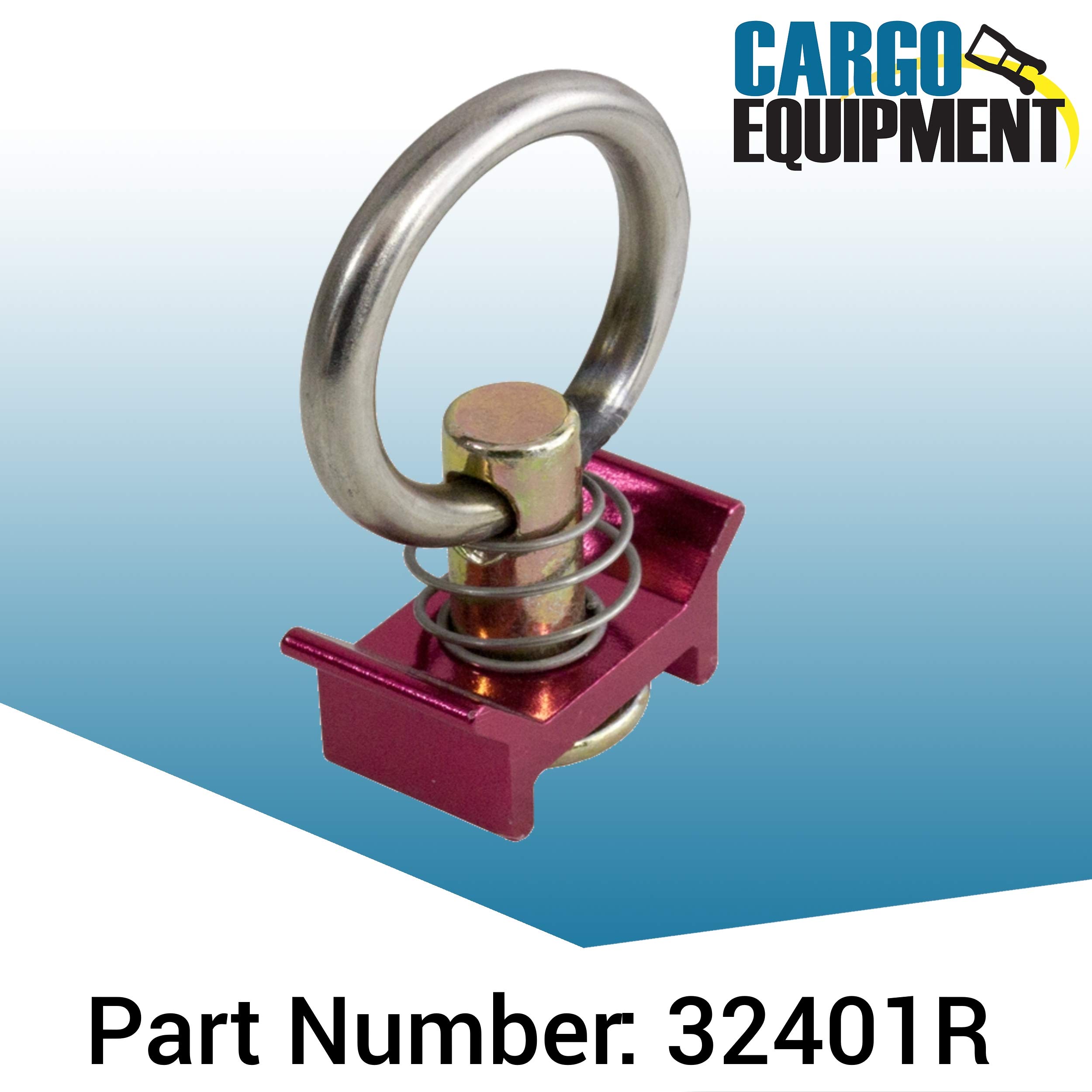 (10 PACK) L-TRACK SINGLE STUD FITTING WITH ROUND RING (Red)