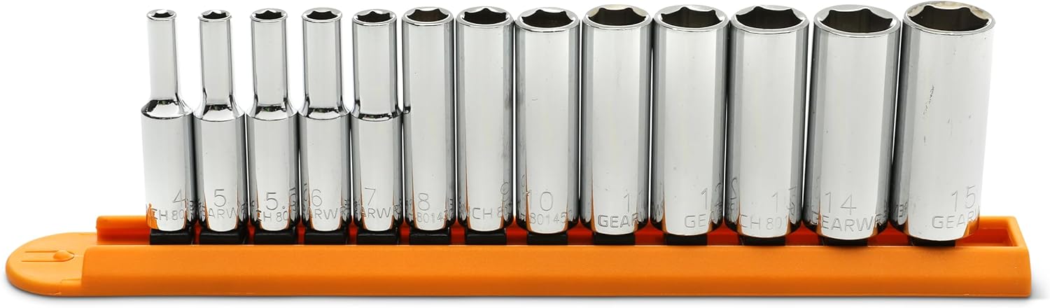 GEARWRENCH 10 Pc. 1/2" Drive 6 Pt. Deep Socket Set, Metric - 80704