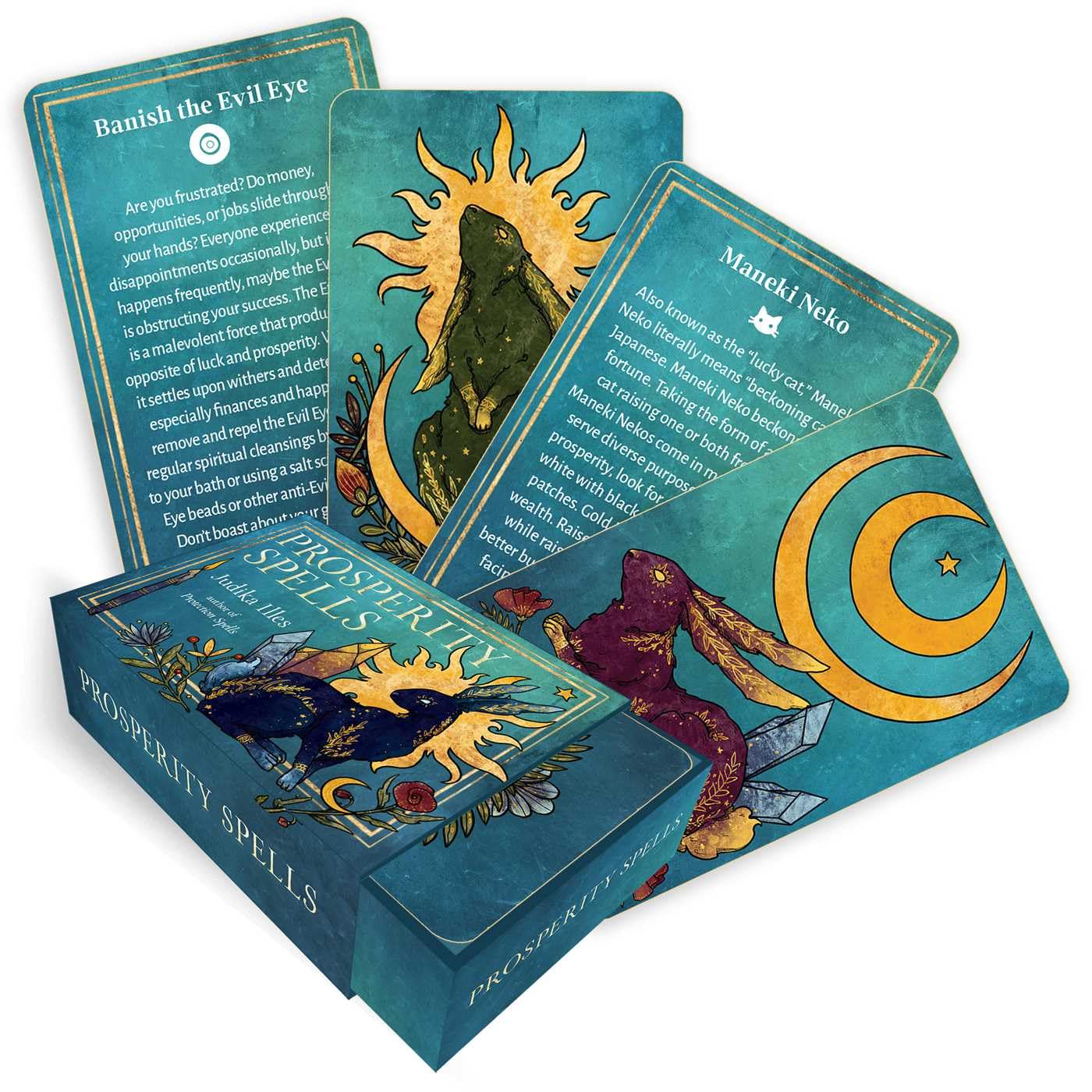 Prosperity Spells: Magic to Attract Wealth, Good Fortune, and Luck (36 Full-Color, Gilt-Edged Cards)