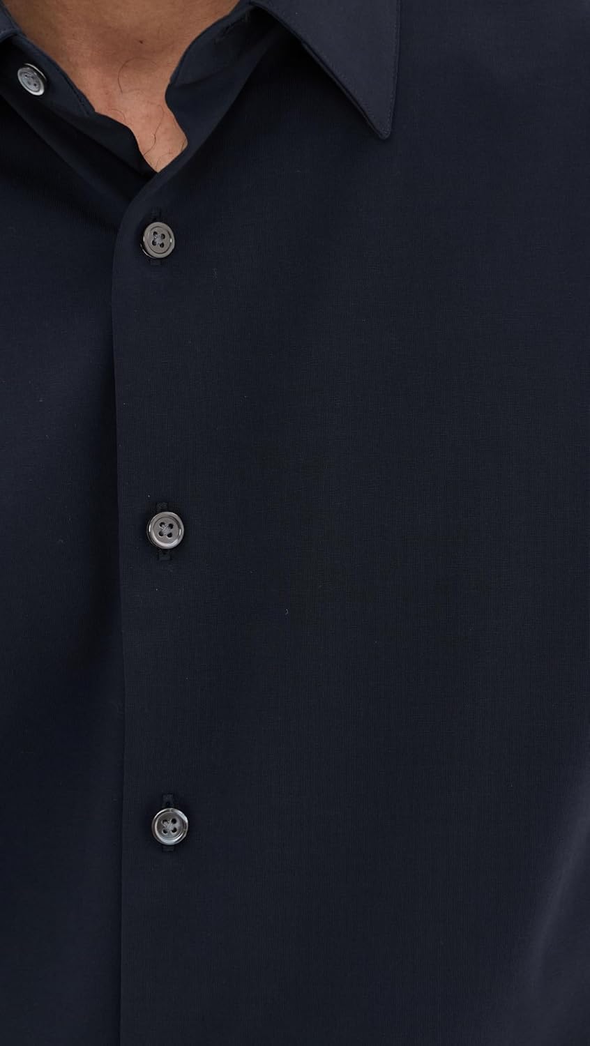 Theory Men's Structure Knit Irving Short Sleeve Shirt - Image 6