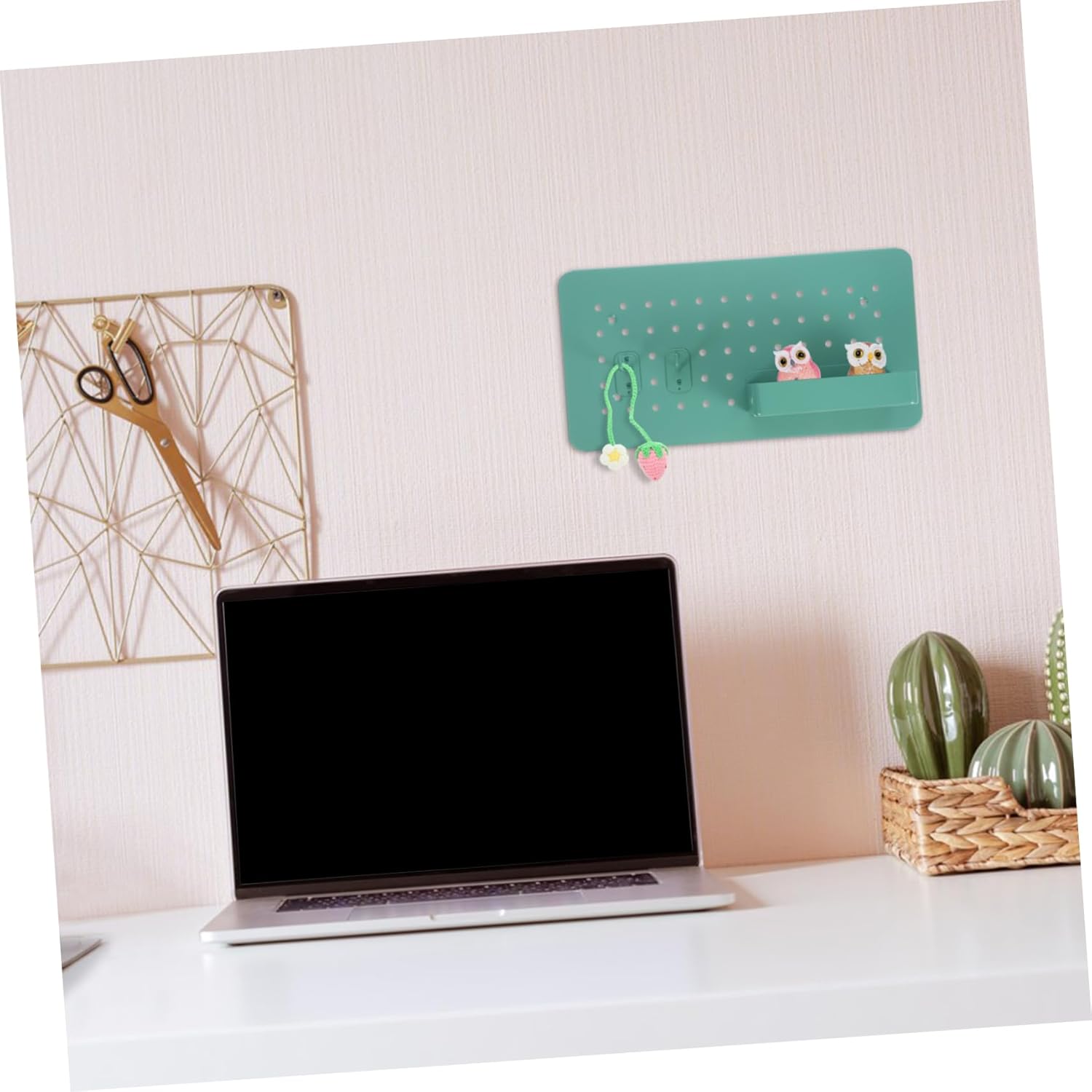 Veemoon Heavy Duty Storage Rack Box Wall Mounted Pegboard Organizer Office Wall Display Organizer Home Office Storage