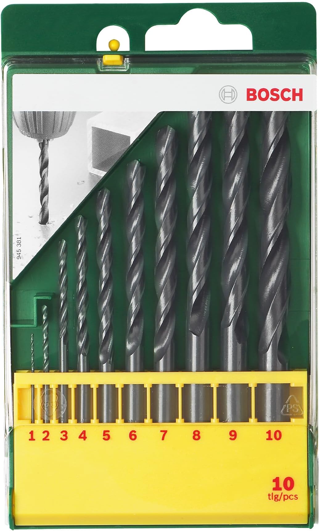 Professional 10-Piece HSS-R Metal Drill Bit Set | High-Speed Steel for Precise Metal Drilling | Compatible with All Power Tool Brands | Durable Plastic Storage Box Included | Strong and Flexible