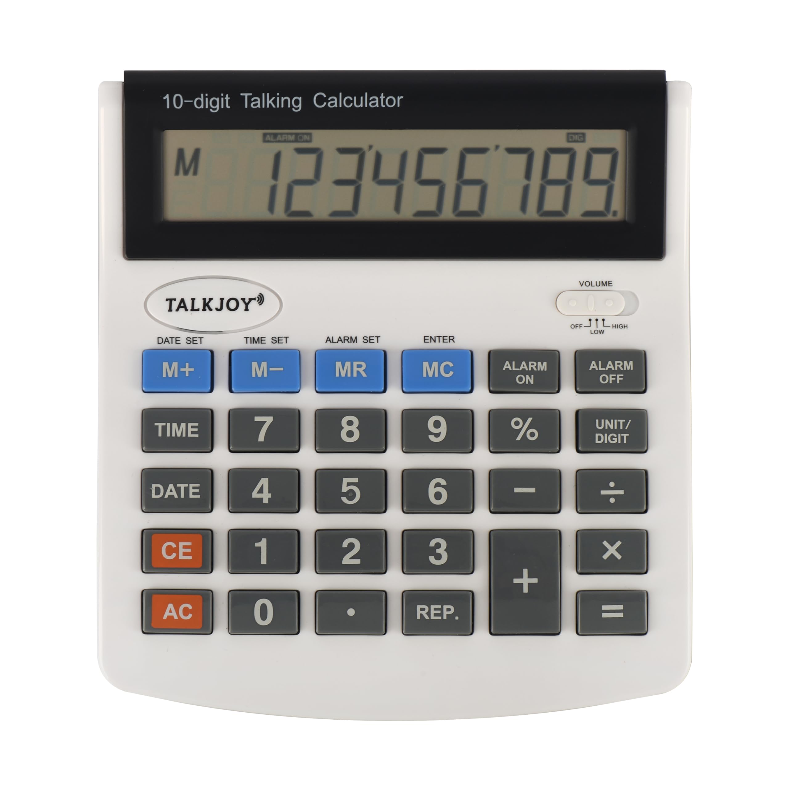 Calculatrice parlante professionnelle XXL avec sortie vocale, calculatrice de table, grandes touches, pour personnes âgées, problèmes de vue, enfants (parlé, allemand)