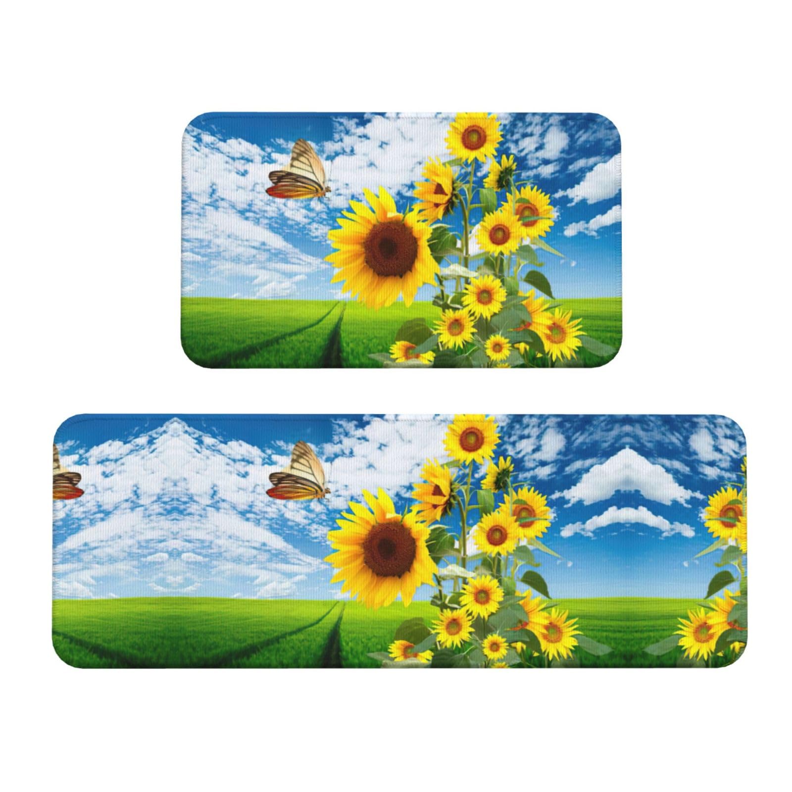Tapis de cuisine antidérapants lot de 2 anti-glisse motif papillon
