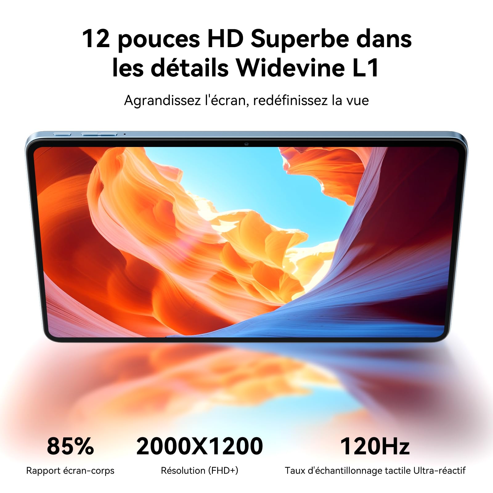 Blackview Mega2 12-calowy tablet z systemem Android 15 tabletów, 24 GB RAM + 128 GB ROM, tablet do gier 120 Hz 2K FHD z klawiaturą, myszą, rysikiem, słuchawkami, 4G LTE+5G, WiFi, 9000 mAh, WideVine L1