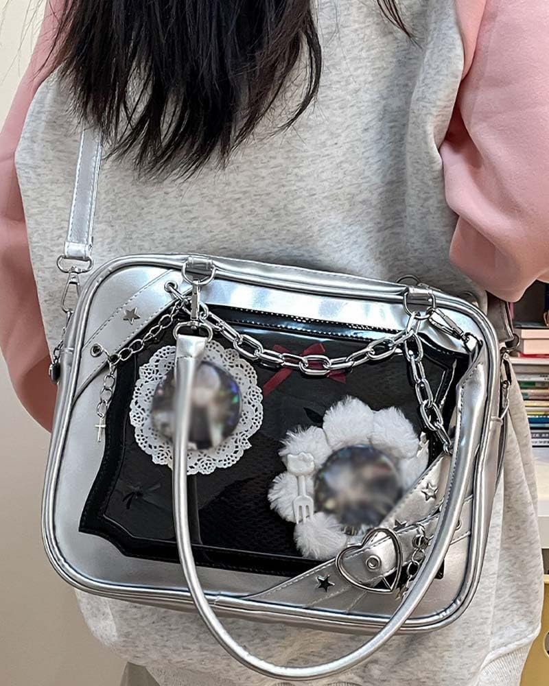 Cute ITA bag, a badge display bag that can be carried on both shoulders, suitable for daily wear and fashion shows