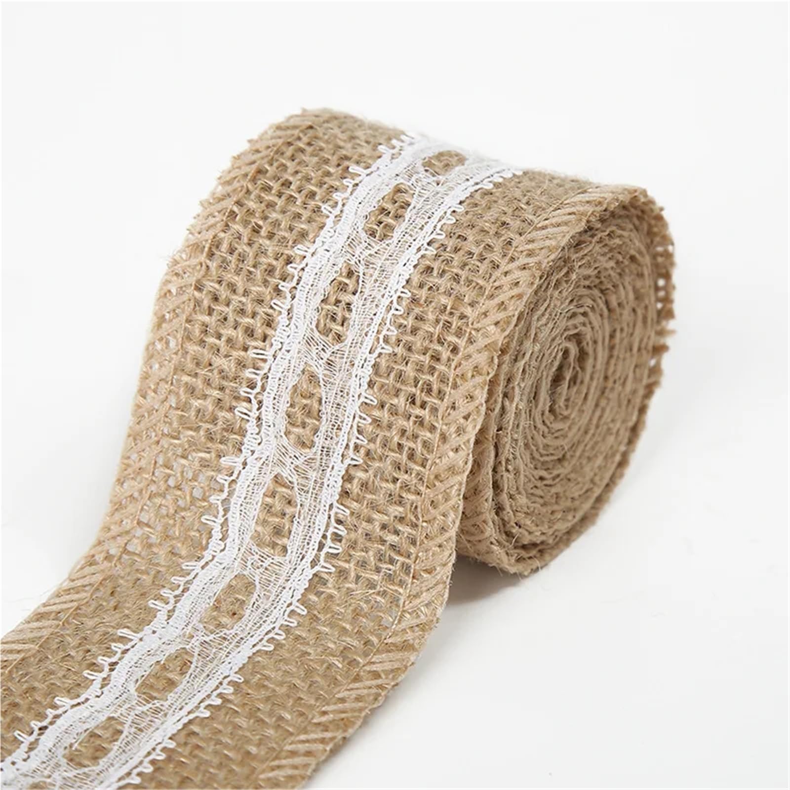 Jute Burlap Ribbon, Jute Burlap Ribbon White Lace Trim 1-10m