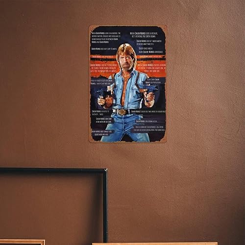 Miniatura 5 de Chuck Norris Memes - Pósteres de lata retro de metal para bar, pub, cafeterías, decoración de pared, 8 x 12 pulgadas (7.9 x 11.8 in)