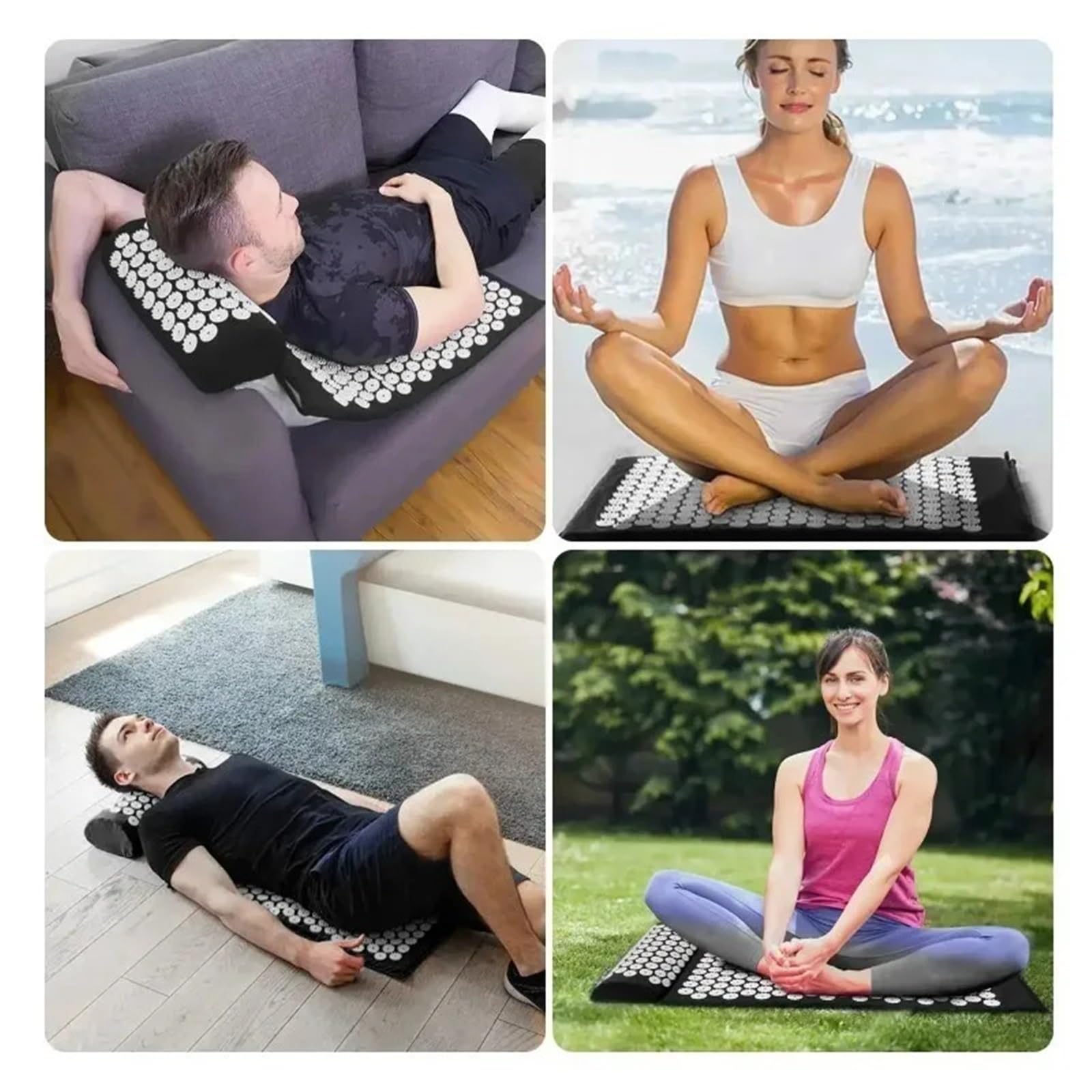 Tappetino Agopressione Cuscino massaggiatore Tappetino for digitopressione | Massaggio con cuscino for il relax yoga