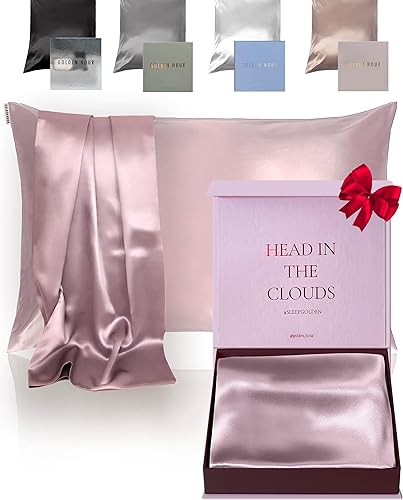 Miniatura 9 de Funda de almohada de seda de lujo para cabello y piel - 100% seda de morera pura real - Alta calidad 22 Momme ambos lados - Caja de regalo - (Queen,