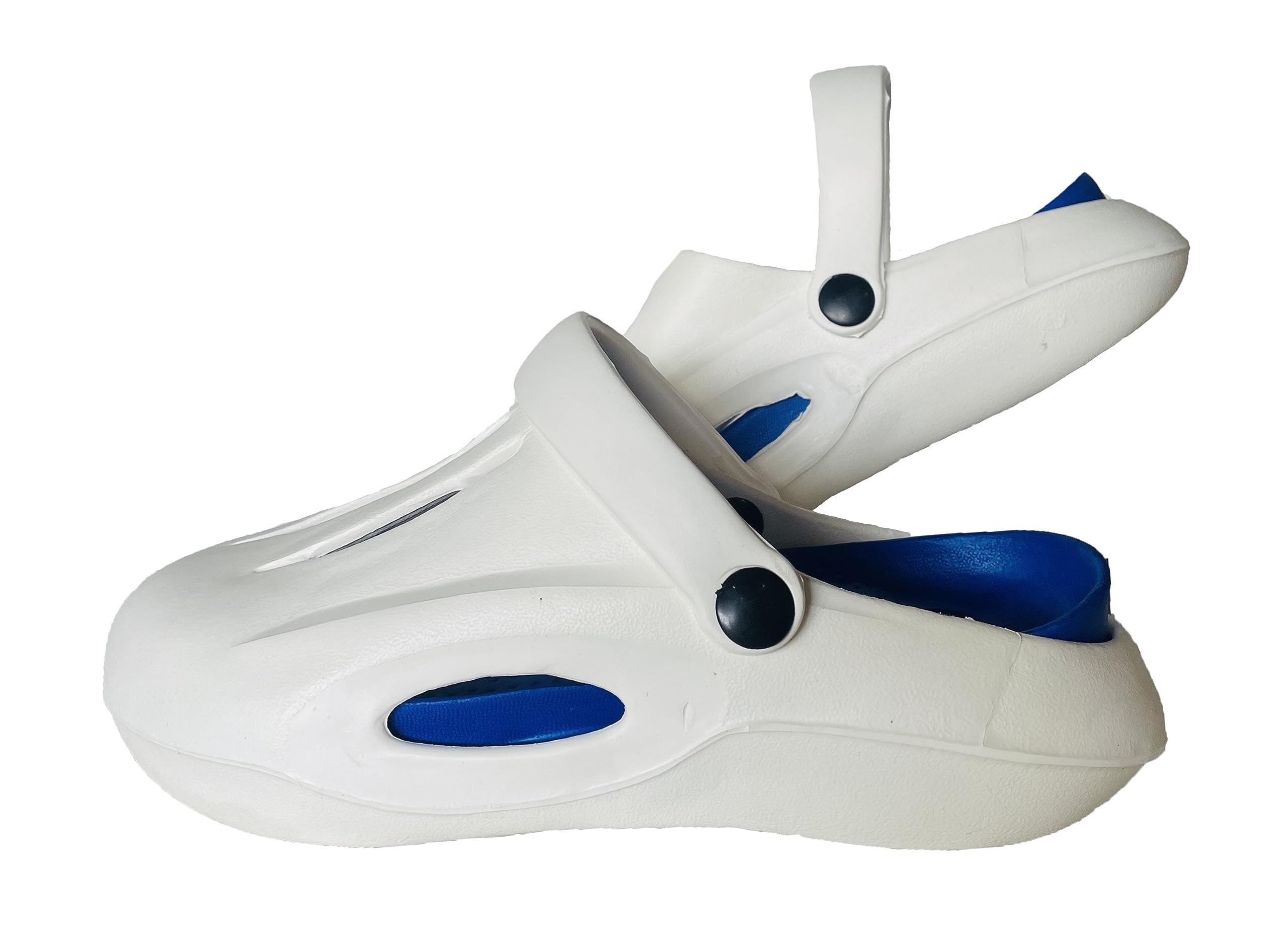 Fabbmate Light Weight Comfortable Clogs Sandal for Mens Pack of 1 (White-Blue, Numeric_6) (B0CFHLMKY3) Amazon Price History, Amazon Price Tracker