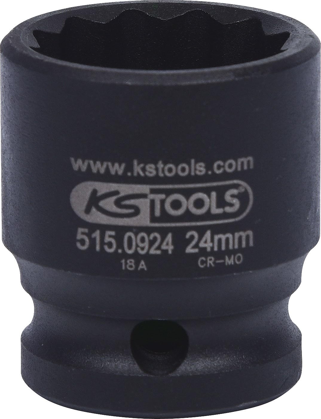 KS Tools 515.0924 – 1/2 12-kant-Kraft-Stecknuss, Kurz, 24mm, Für Maschinenbetätigung