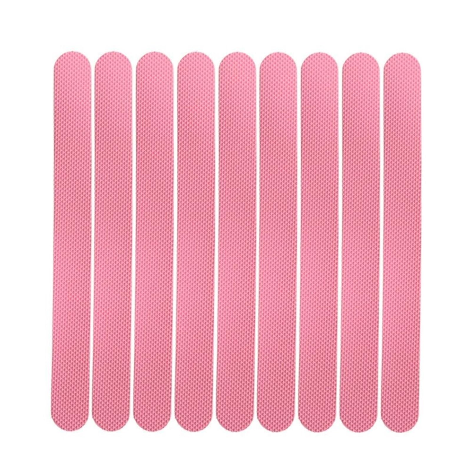 JFNKLFG Non Slip Shower Stickers 6pcs Colorful Anti Slip Strips Non Portable Shower Stickers Bathtubs Showers Stairs Floors Bath(Pink)