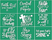Vista 10 de JAJADO Plantillas de pantalla de seda cristiana, 2 unidades, autoadhesivas, reutilizables, transferencias de malla, impresión inspiradora de fe