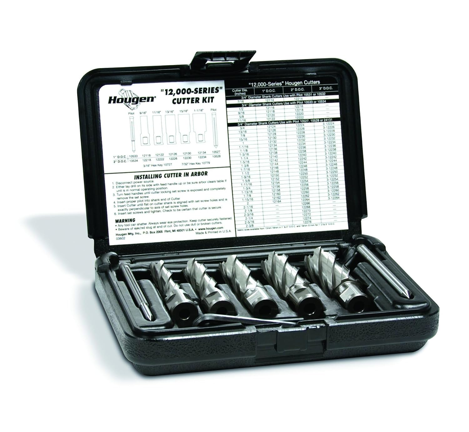 HOUGEN"12,000-SERIES" ANNULAR Cutter KIT - 2" (12002)