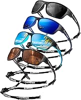 Vista 28 de KALIYADI Gafas de sol polarizadas para hombre, gafas de sol deportivas para conducir, ciclismo, pesca, con protección UV