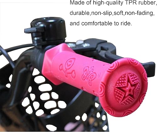 Miniatura 4 de Howley Home 4 agarres de manillar de bicicleta para niños, longitud más corta (4.11 pulgadas), para bicicletas de niños y niñas, bicicletas de