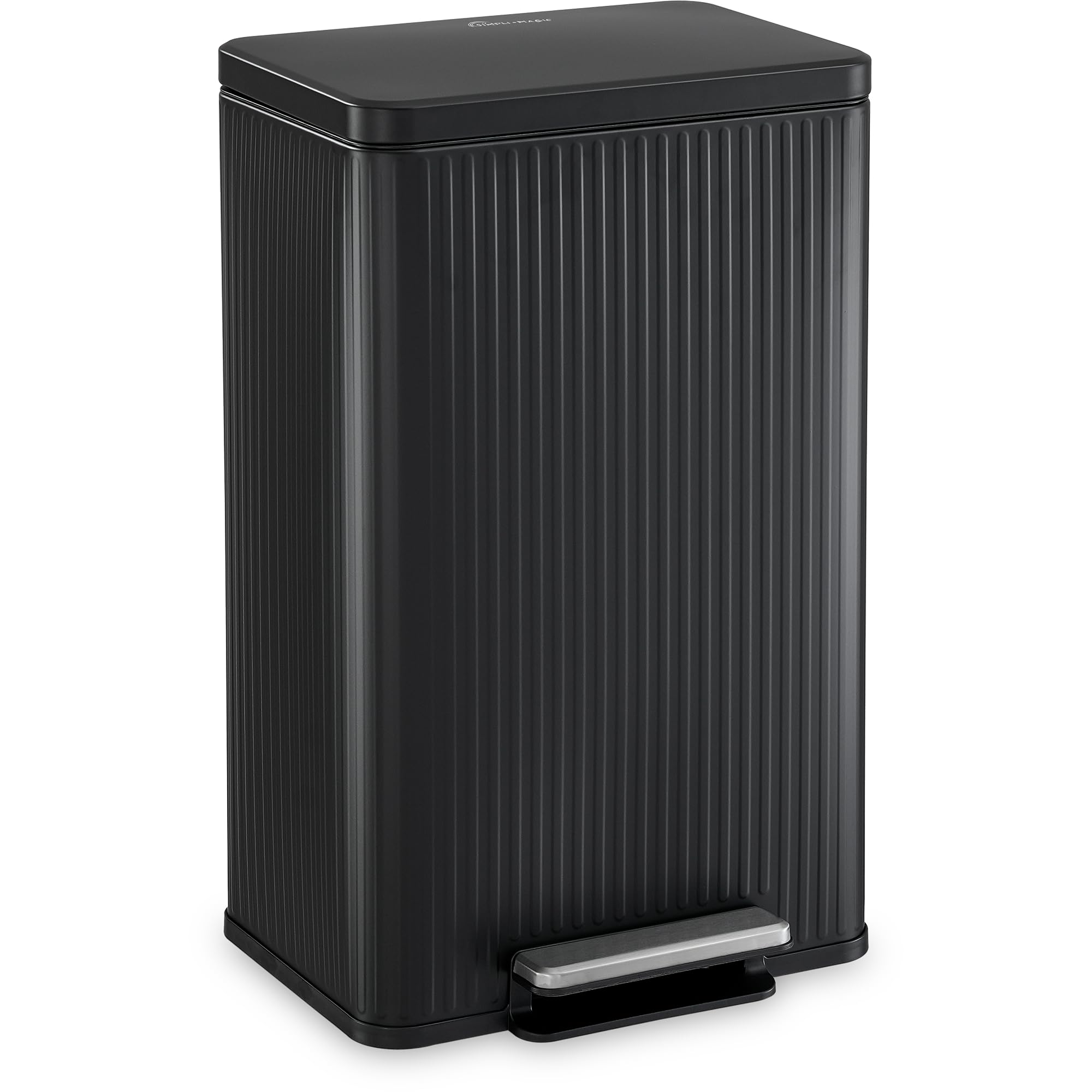 Simpli-Magic Stainless Steel Trash Can - Foot Pedal & Filter -8 Simpli-Magic Stainless Steel Trash Can - Foot Pedal & Filter -8