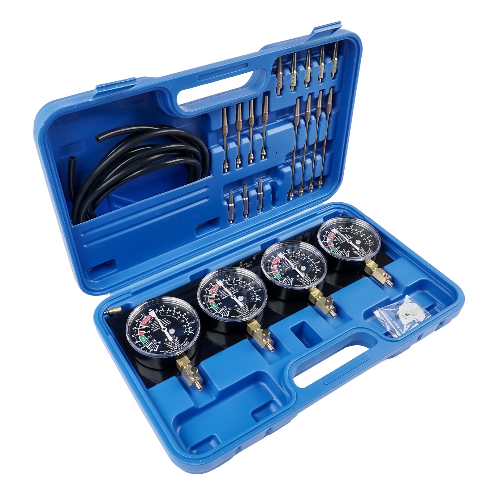 Tester Sincrono 4 Carburatori Blu, per Auto e Moto, Sincronizzazione Carburatore a Vuoto, Regolazione Motore GLOSSY AUTO PARTS