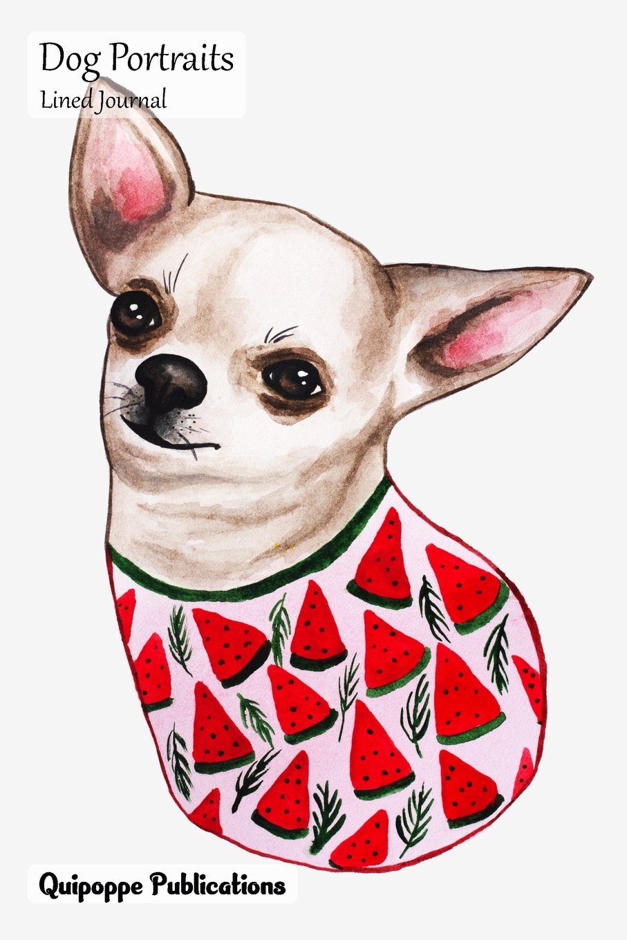 Dog Portraits Lined Journal: Medium Lined Journaling Notebook, Dog Portraits Chihuahua Cover, 6x9, 130 Pages