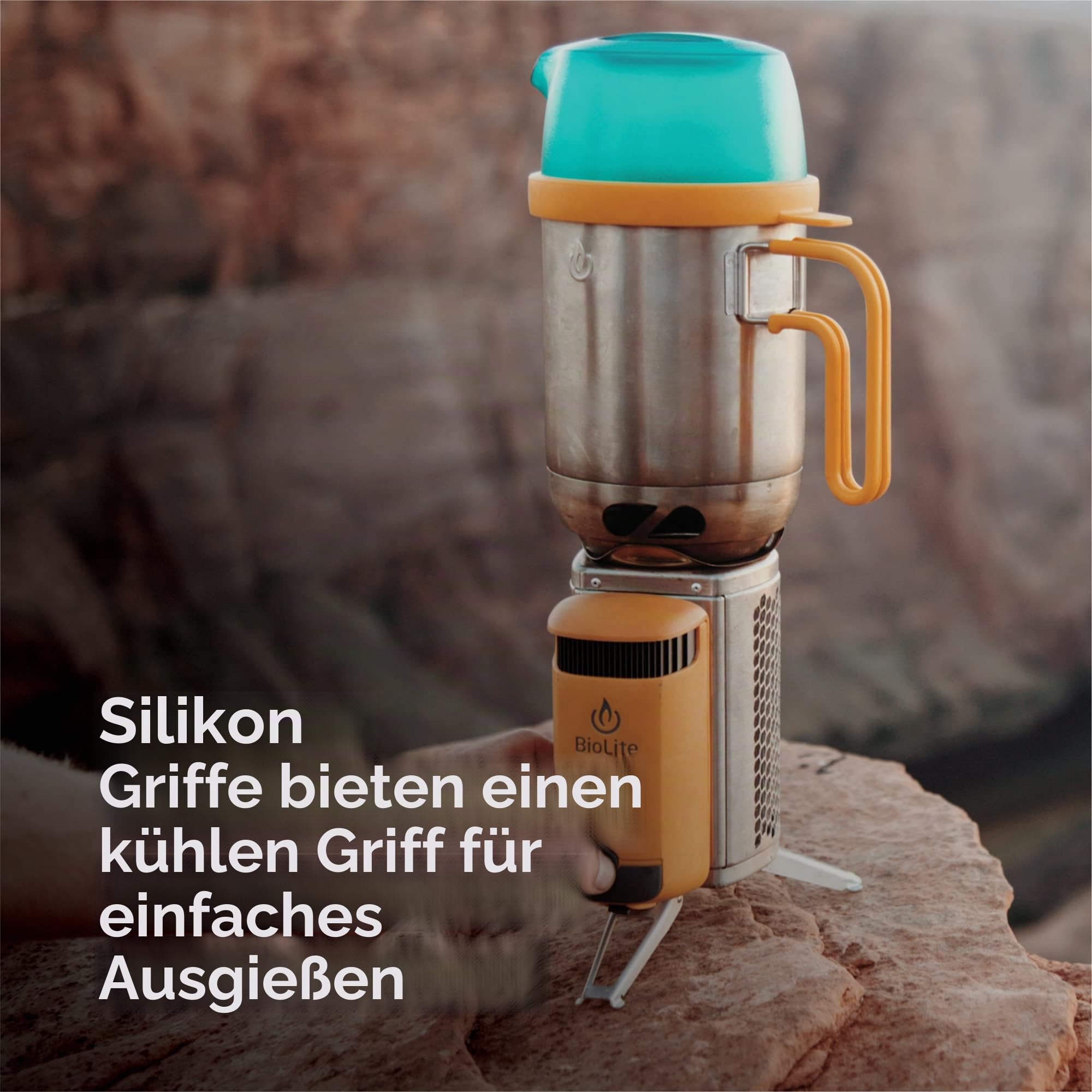 BioLite, CampStove KettlePot & Kaffee Set, Edelstahl Kochgeschirr Zubehör für Camping & Outdoor