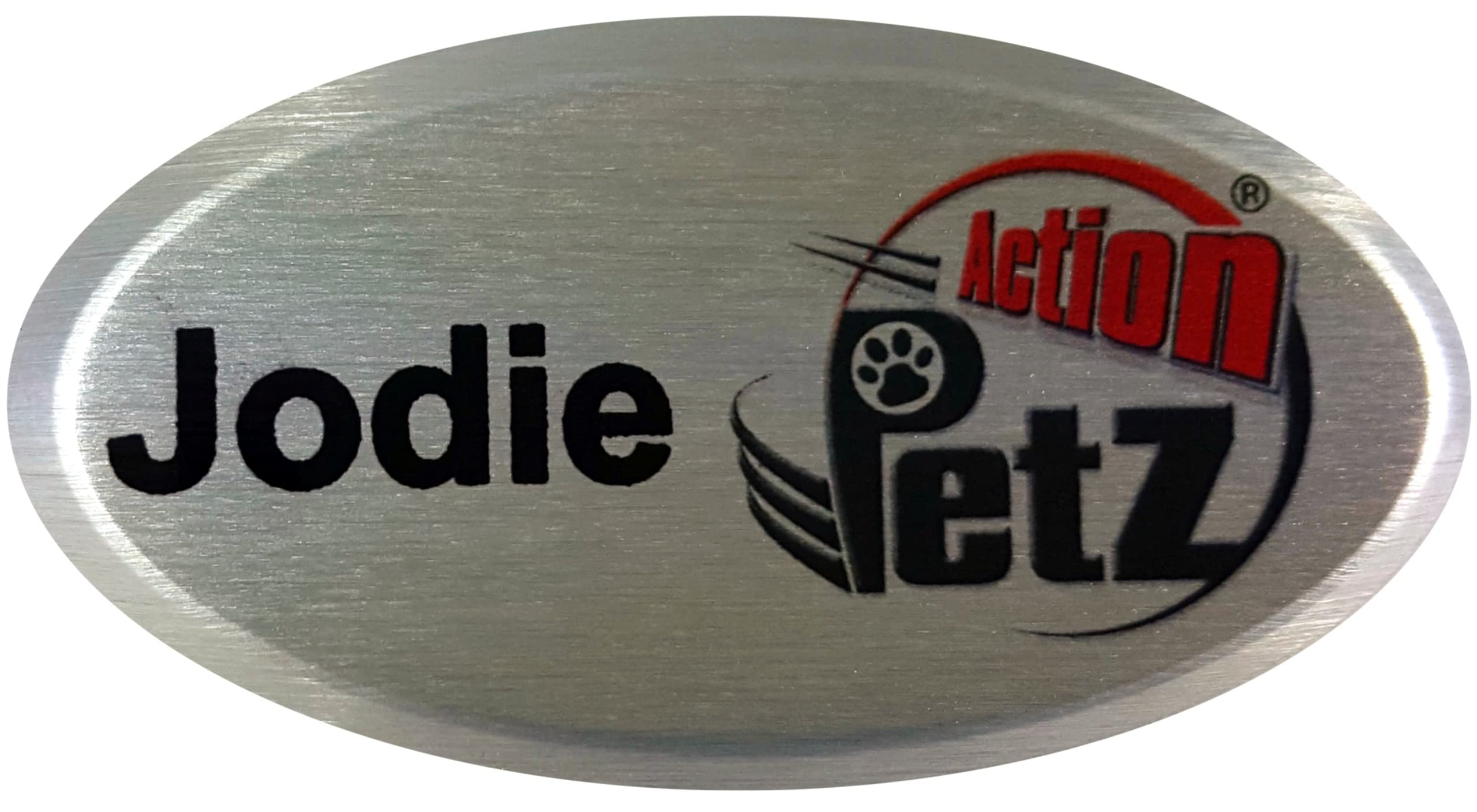 Personalised Name Badge With Pin - Logo print/name print (OVAL 64mm X 34mm)