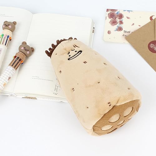 Miniatura 5 de Minache Estuche de peluche para mujer, diseño de perrodinosaurio, estuche de cosméticos para mujer (7845+papa)