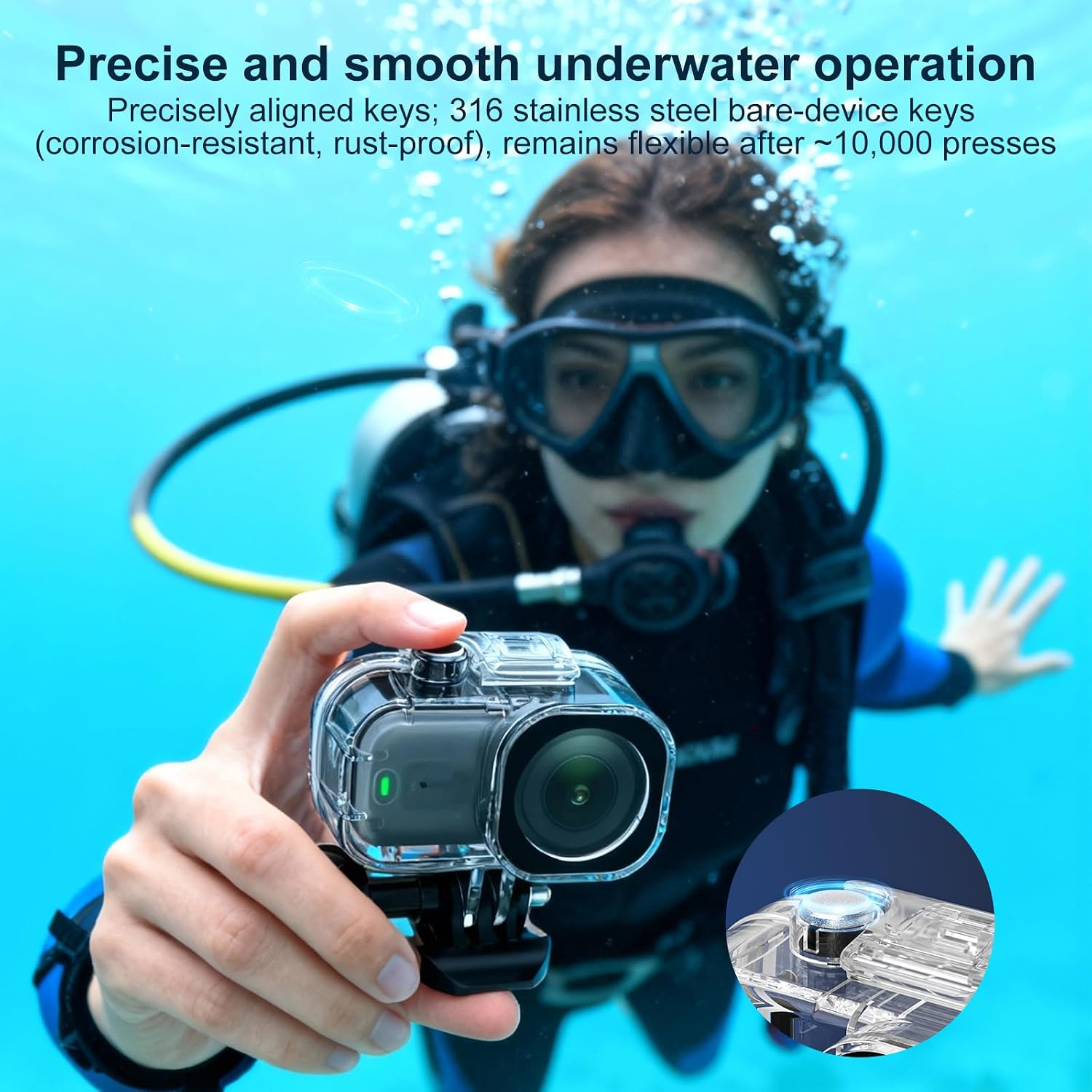 Waterproof Case for DJI Osmo Nano, 45M Underwater Protective Case Diving Housing Underwater Housing Shell Protective Cover Accessories for DJI Osmo Nano