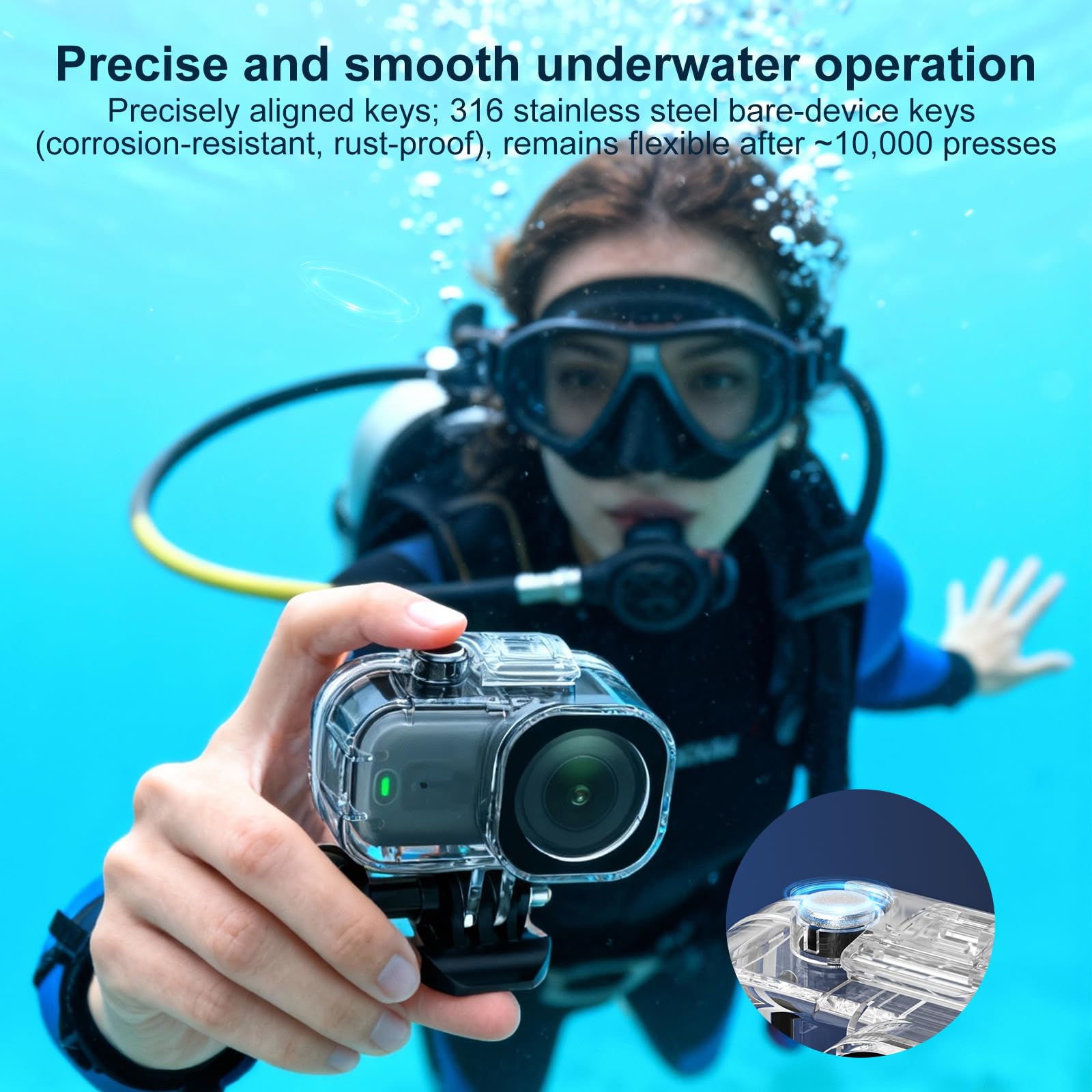 Custodia impermeabile per DJI Osmo Nano, 45M Waterproof Case subacquea Custodia subacquea Camera Borsa protettiva Dive Case Accessori per DJI Osmo Nano Fotocamera
