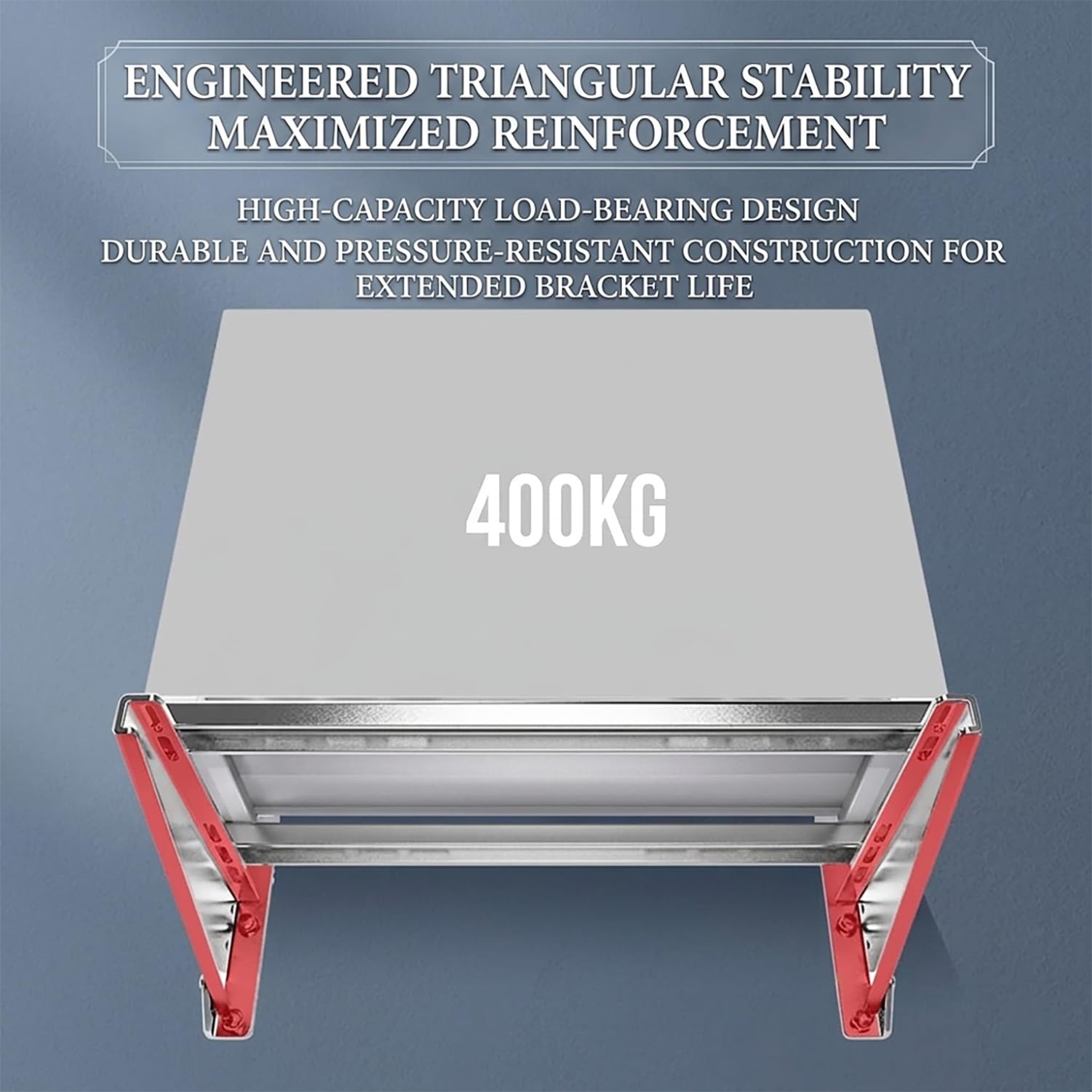 Soporte de Pared para Unidad Exterior de Aire Acondicionado Split | Acero Inoxidable, Carga 400 kg, Soporte Universal Ajustable, Estructura Triangular, Fácil Instalación