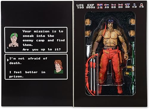 Miniatura 2 de NECA Rambo 7" First Blood Part II Figura de acción (Classic Video Game Apariencia)