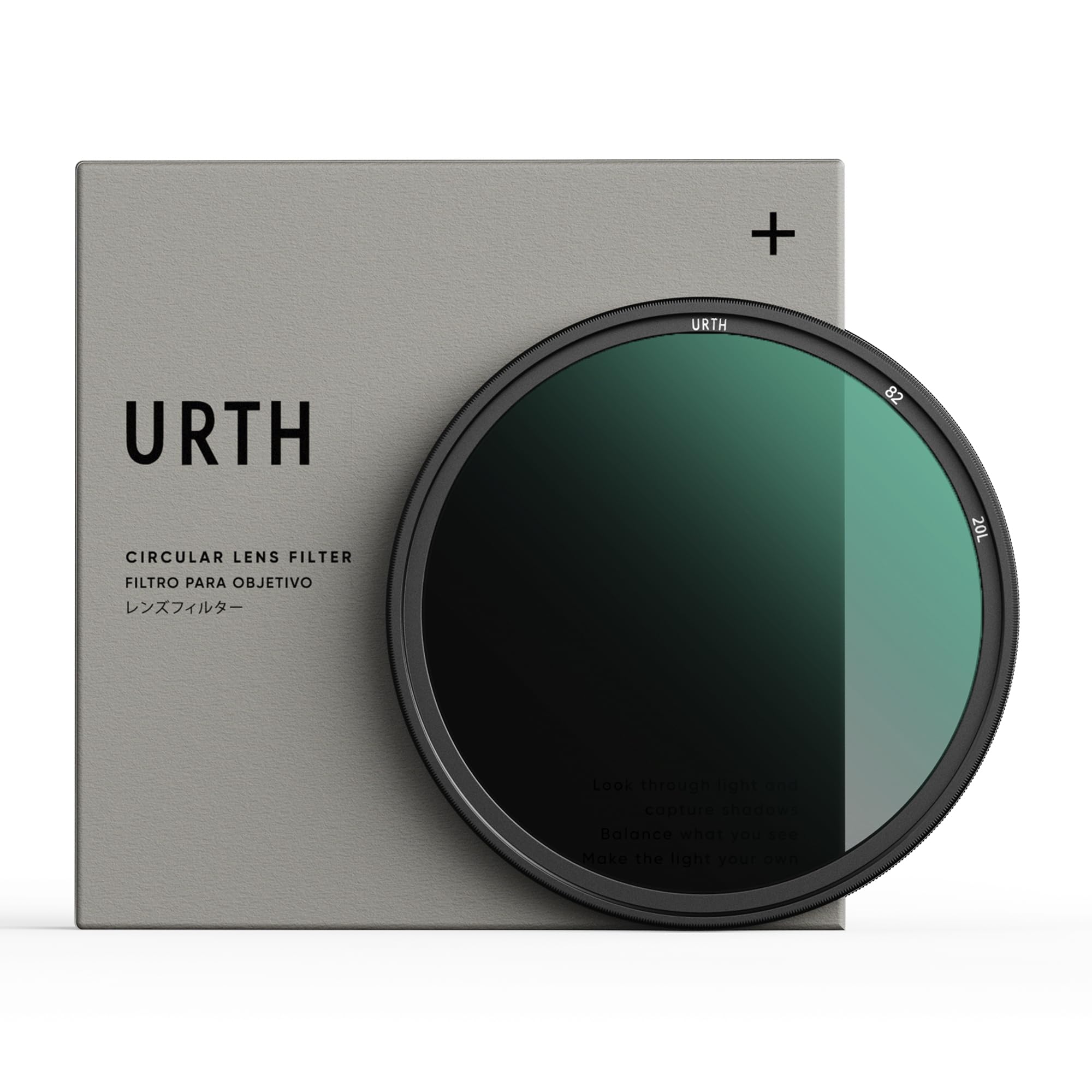 Urth 82mm ND4 (2 Stop) Lens Filter (Plus+) - 20-Layer Nano-Coated, Ultra-Slim Neutral Density Camera Lens Exposure Filter