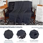 Couverture pondérée 12lbs Queen Taille Gris foncé 60"x80" Blankets pondérés pour adultes La couverture lourde sont confortables et confortable