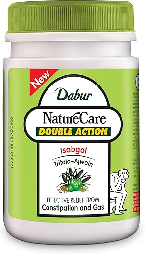 Dabur Nature Carel Double Action Isabgol, Trifala And Ajwain – 100g | Effective Relief From Constipation & Gas